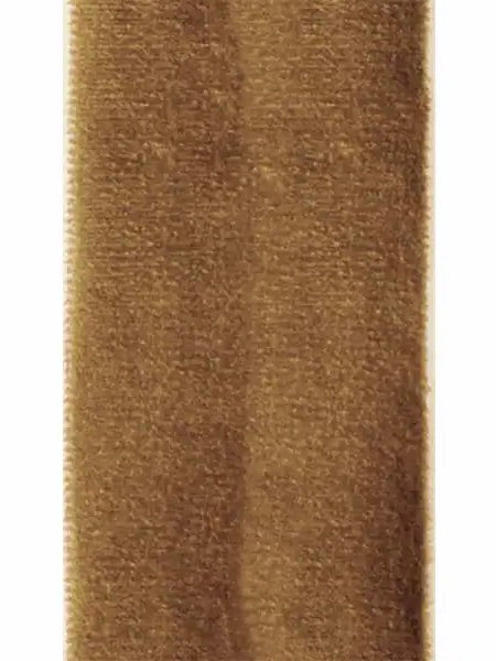 Velvet ribbon 15mm - Golden brown