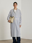 Dolores dress - stripe blue / white