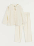 Pyjamas poplin - pure ecru