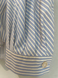 Stripe bohemian shirt - ceruleo