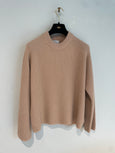 English rib roundneck sweater - noisette