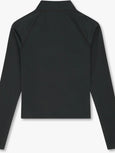 Fullzip top - black