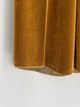 Flared trousers in plain velvet - antique gold