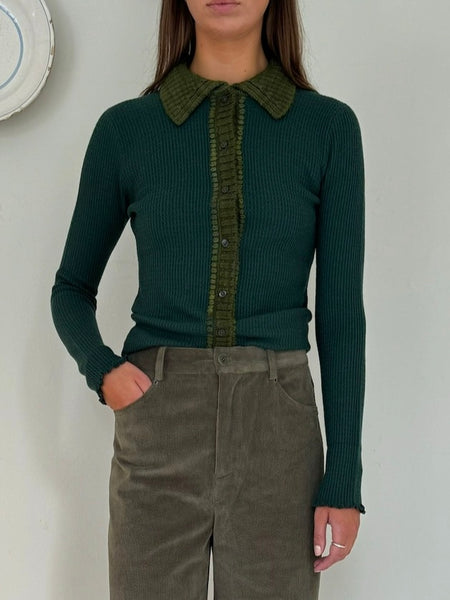 Clare knit cardigan - green