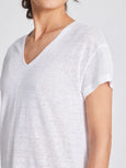 Simone Linen Tee Shirt - White