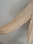 Organic cotton crêpe gauze blouse - sand