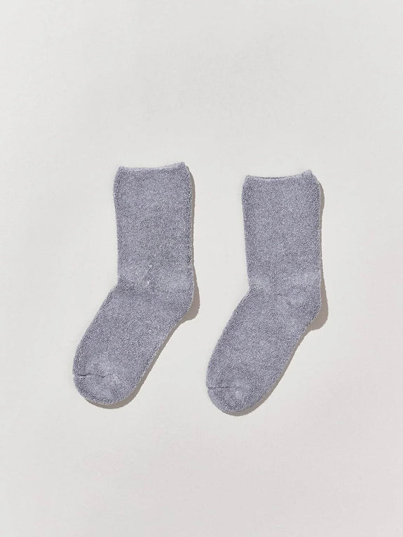 Buckle overankle socks - grey melange