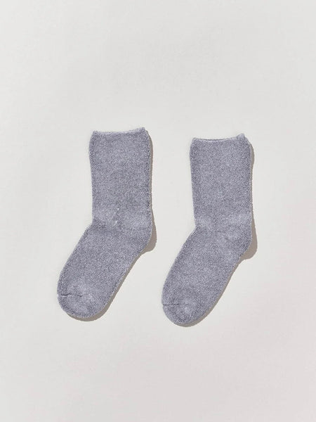 Buckle overankle socks - grey melange