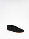 Tee Ballet Flats in Suede - black