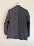 Contrasted blazer in grey and dark blue tones