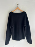 Heavy v-neck - black
