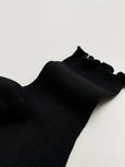 Cotton frill sock - black