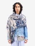 ALOEUW Shawl Scarf Silk - RAMPICANTE BLU