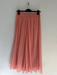 Cotton and silk voile midi skirt - roseo