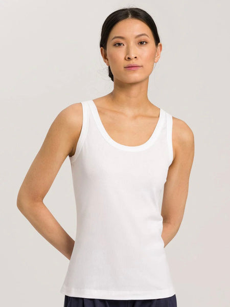 Rib tank top - white