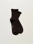 Cotton frill sock - Chocolate