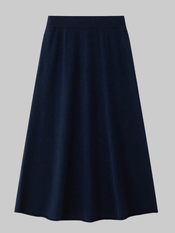 A-line cashmere skirt - night