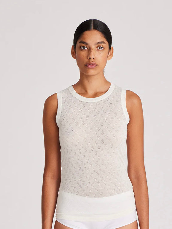 ALBERTE S´less Silk Top - Off White