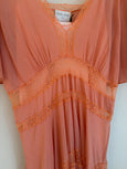 Long voile and lace dress - roseo