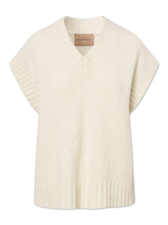 KYRO MERINO SILK BUBBLE KNIT - ivory