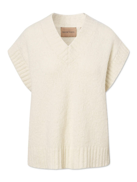 KYRO MERINO SILK BUBBLE KNIT - ivory