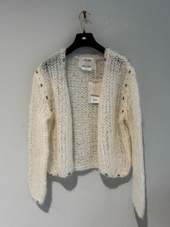 Handmade beaded mohaircardigan