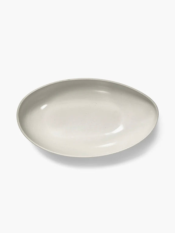 Out of lines Oval serving bowl - off-white