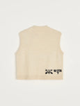 Macha vest – Mix pure ecru
