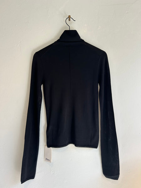 Turtle neck silk - black