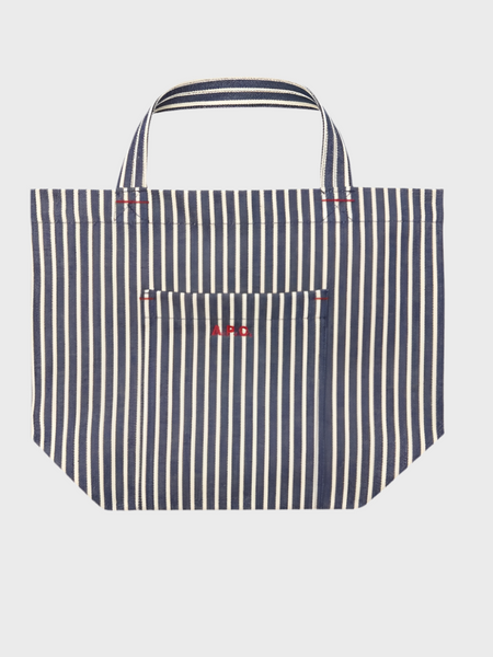 Totebag Thais mini - stripe blue / white