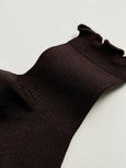 Cotton frill sock - Chocolate