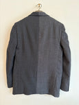 Contrasted blazer in grey and dark blue tones