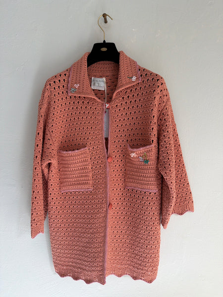 Embroidered cardigan - roseo