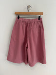 Cotton gabardine shorts - verbena