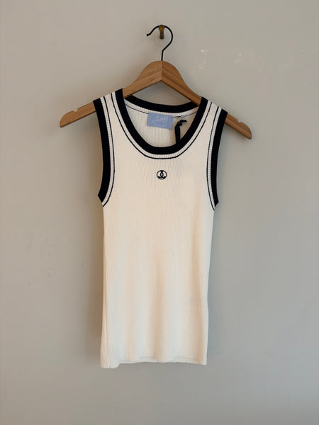 Knitted top - ecro/navy