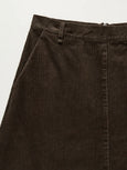 Estelle skirt short corduroy - Smokey brown