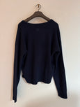 OVERSIZED CASHMERE V-NECK SWEATER - night