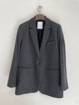 Viscose and wool flannel jacket - grey