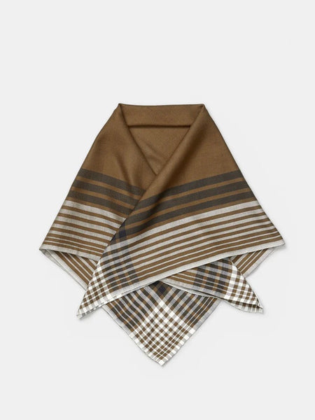 Electra silk scarf - mix brown