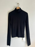 Turtle neck silk - black