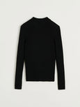 Noa polo blouse - black