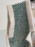 Tweed and Boucle knit vest - malachite