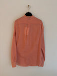 Cotton and silk voile henley shirt - roseo