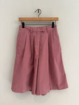 Cotton gabardine shorts - verbena