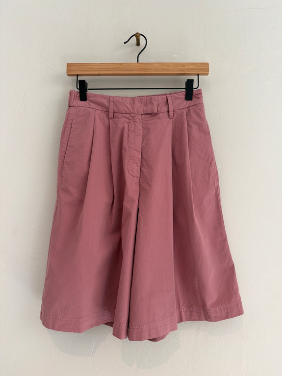 Cotton gabardine shorts - verbena