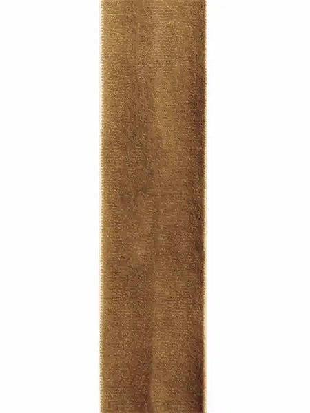 Velvet ribbon 6mm - Golden Brown