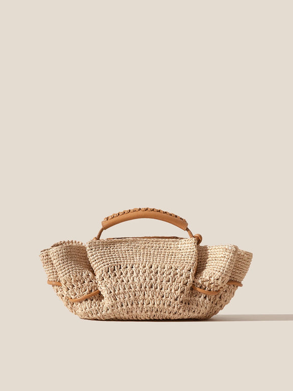 ARTA MINI CROCHET RAFFIA Bag - natural