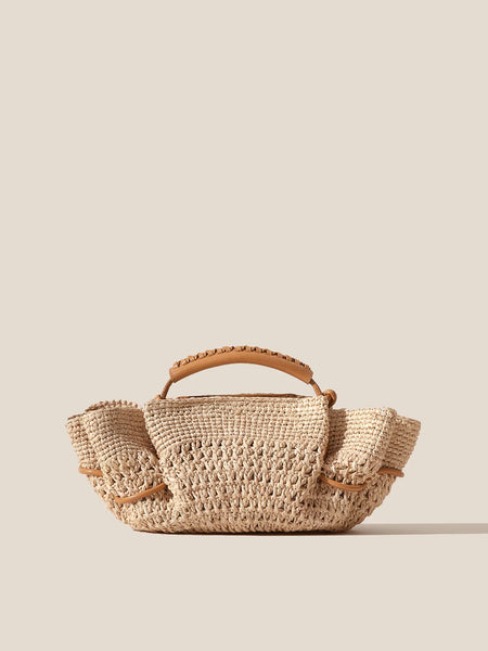 ARTA MINI CROCHET RAFFIA Bag - natural