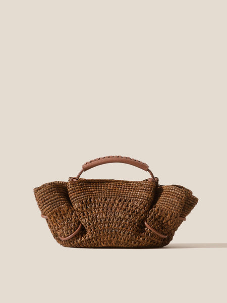 ARTA MINI CROCHET RAFFIA Bag - tan