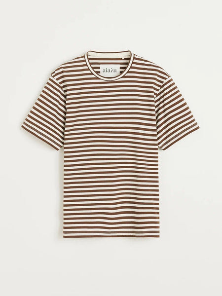Classic circular tee striped - mix coffee